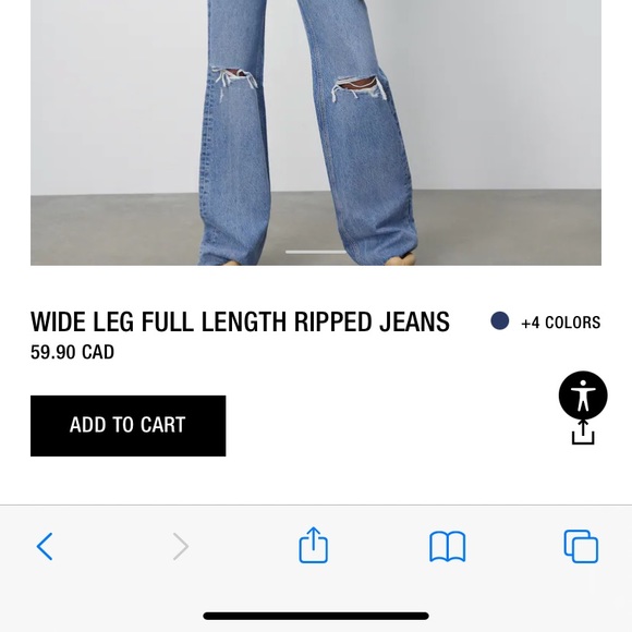 HIGH RISE WIDE LEG FULL LENGTH JEANS (TRENDING) - Picture 3 of 6